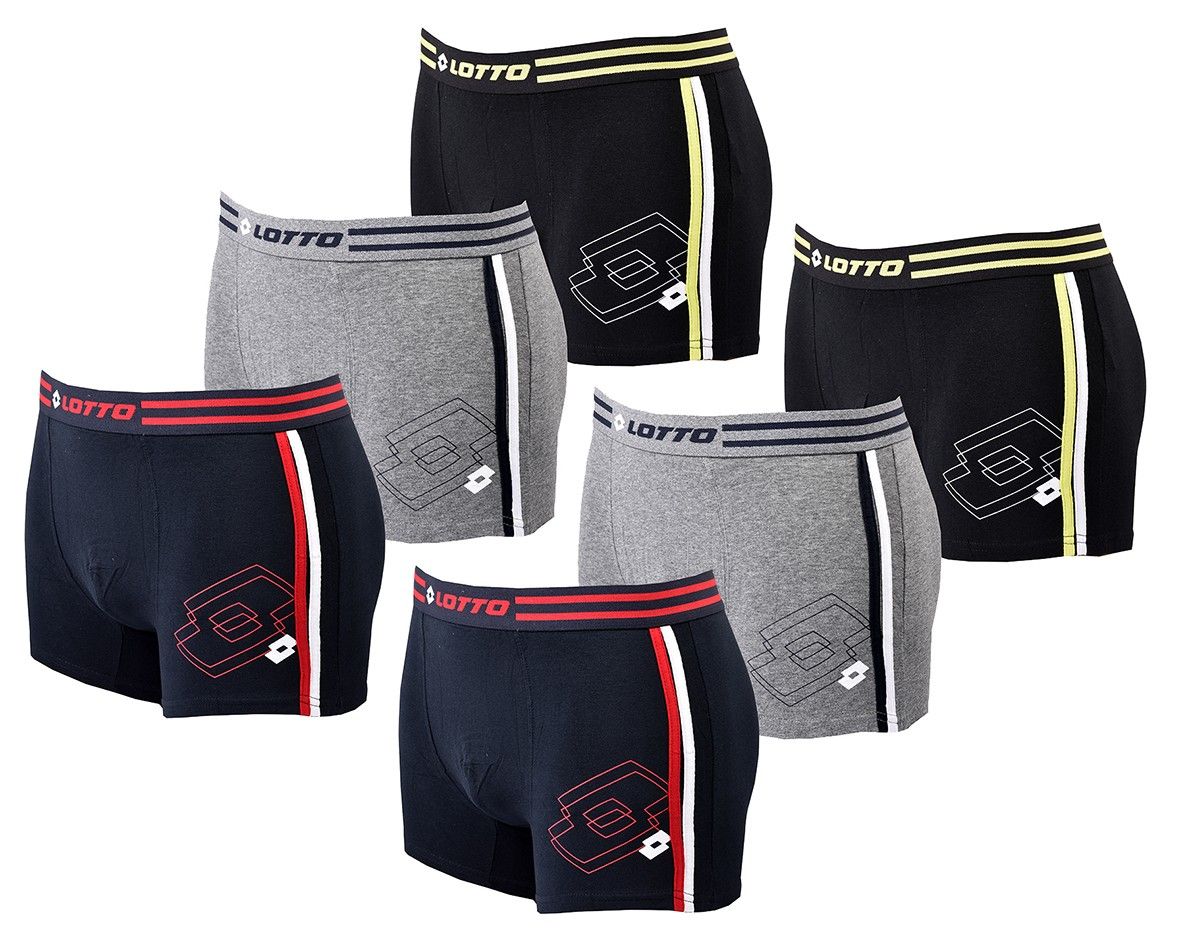Boxers Lotto Boxer homme Pack de 6 Boxers 1418 EU - vue 2