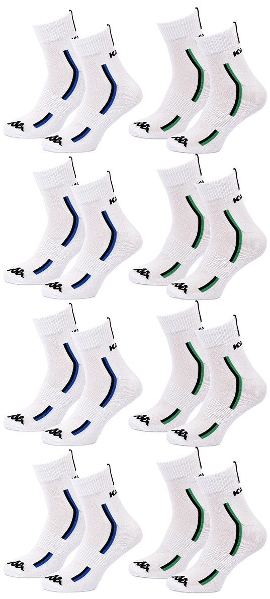 chaussettes homme kappa 8 paires premium quarter 2787bl 43/