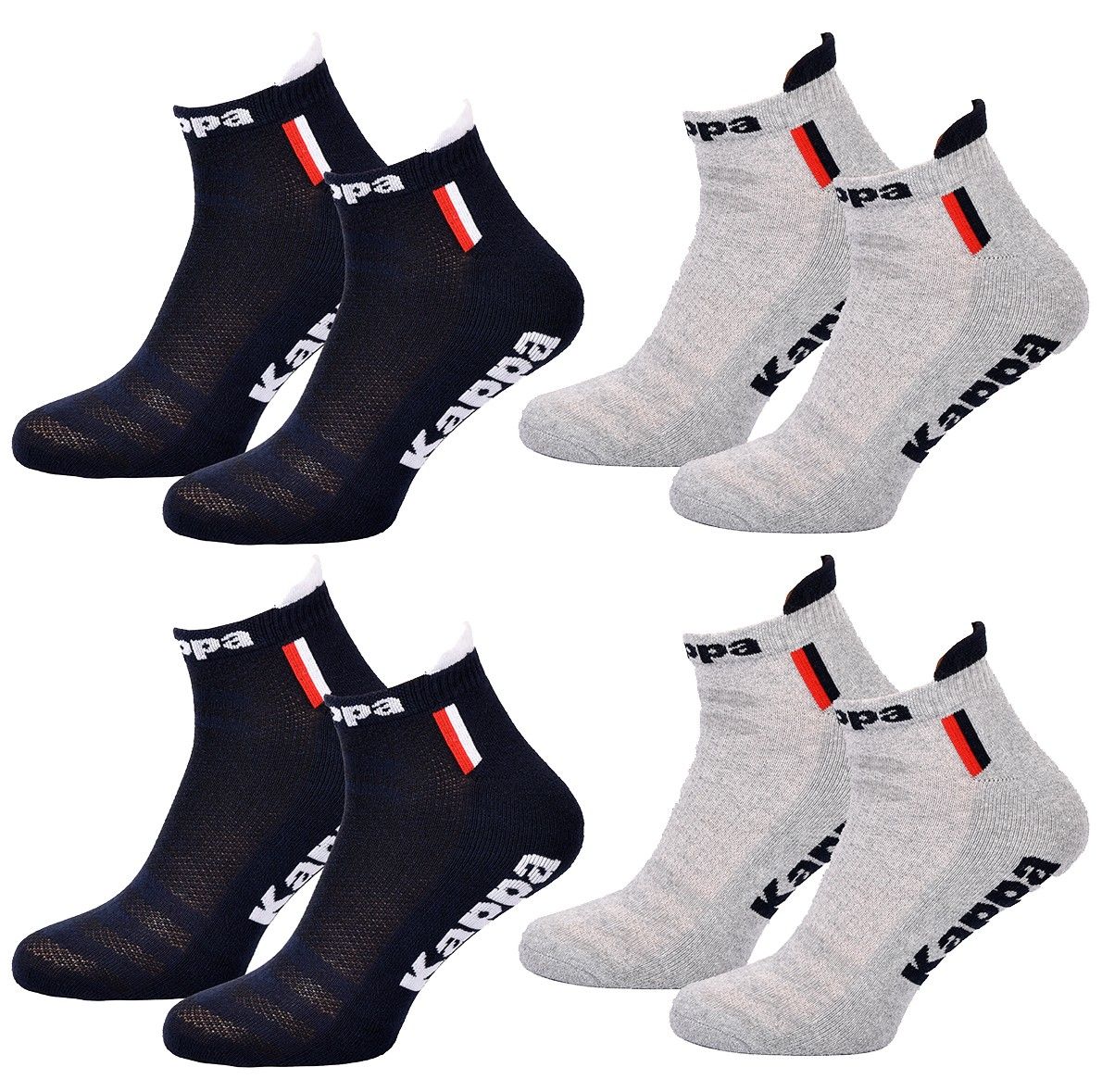 chaussettes homme kappa 4 paires premium sneaker 2687ass - vue 2