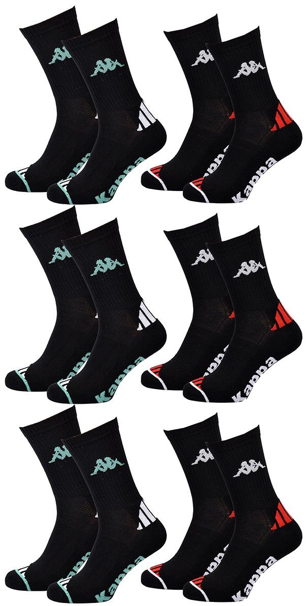 chaussettes homme kappa 6 paires premium crew 2787nr 43/ - vue 3