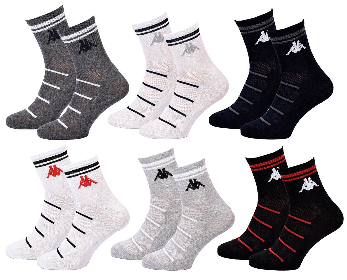 chaussettes homme kappa 6 paires quarter 3947 39/ - vue 2