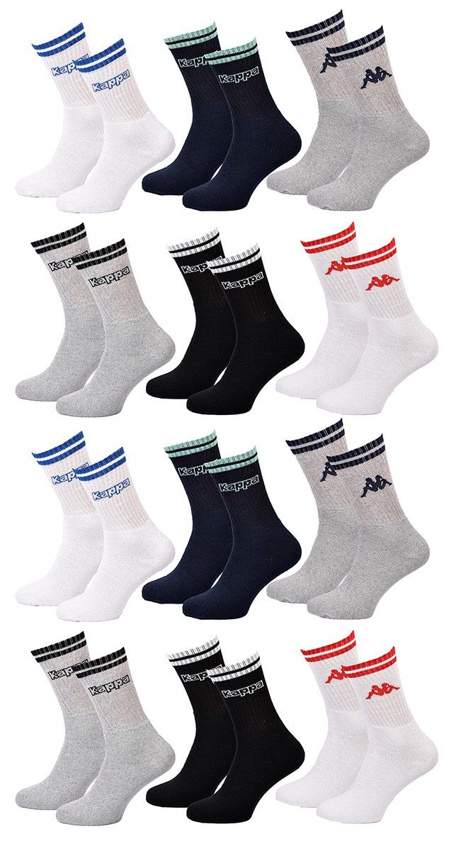 chaussettes homme kappa pack de 12 paires 1432 crew 43/ - vue 3