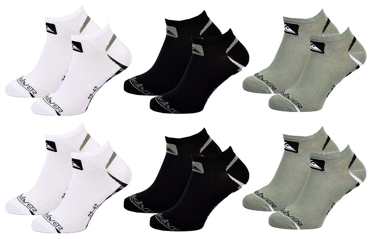 chaussettes quiksilver sneaker pack de 6 paires q1043 36/