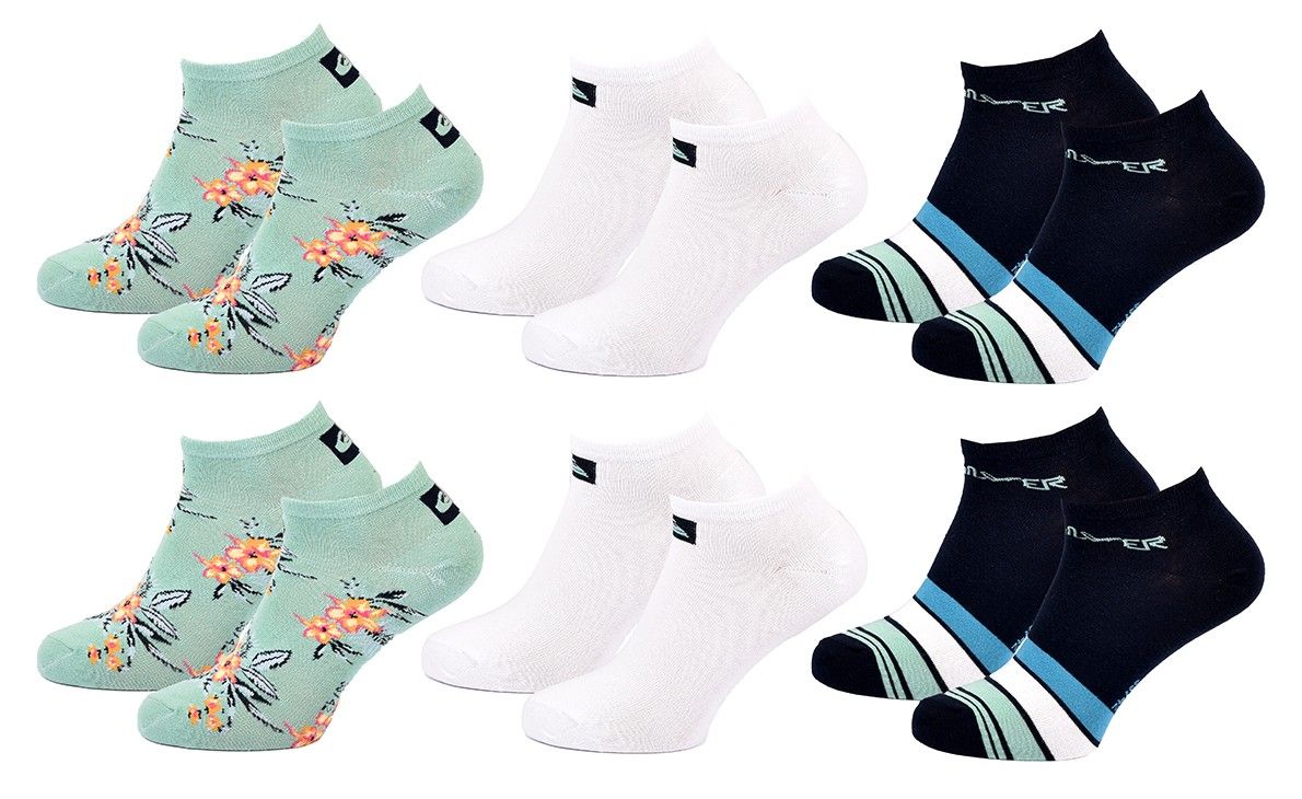 chaussettes quiksilver sneaker pack de 6 paires q0143 39/ - vue 3