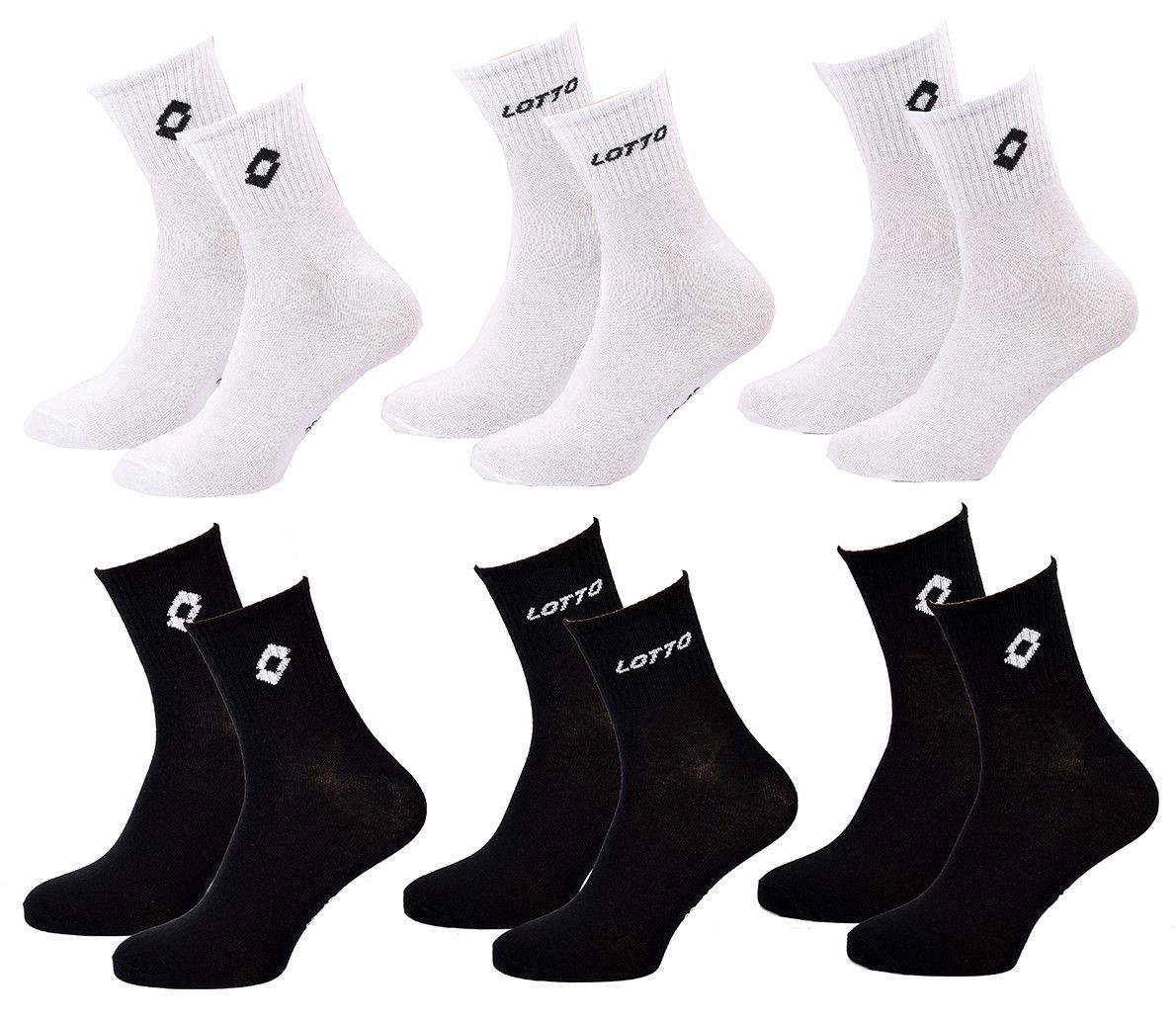 chaussettes homme lotto pack de 6 paires quarter 5814 43/