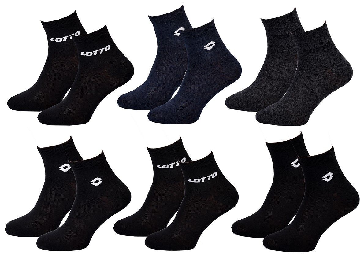 chaussettes homme lotto pack de 6 paires quarter 5314 43/