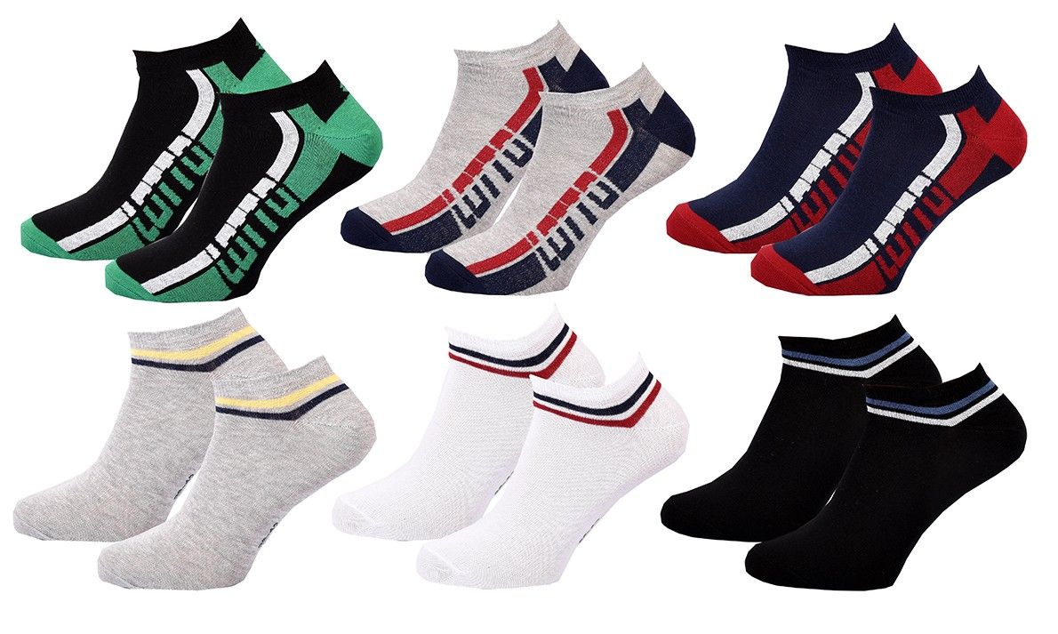chaussettes homme lotto pack de 6 paires sneaker 5962 43/