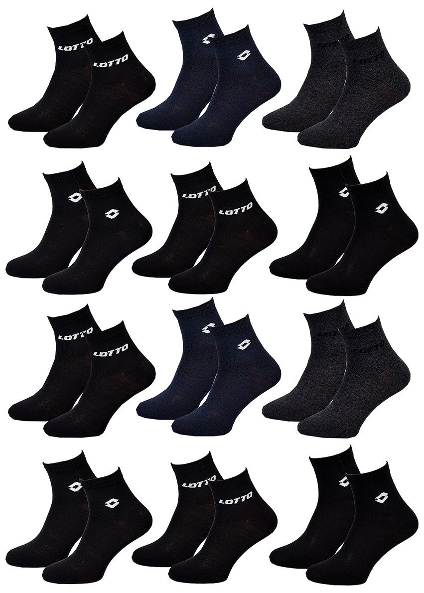 chaussettes homme lotto pack de 12 paires quarter 5314 43/