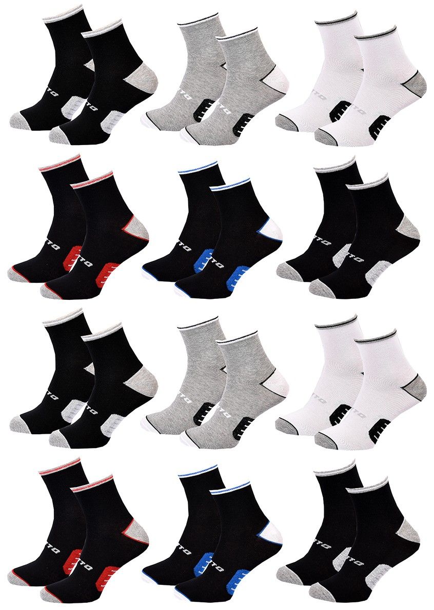 chaussettes homme lotto pack de 12 paires quarter 3614 43/