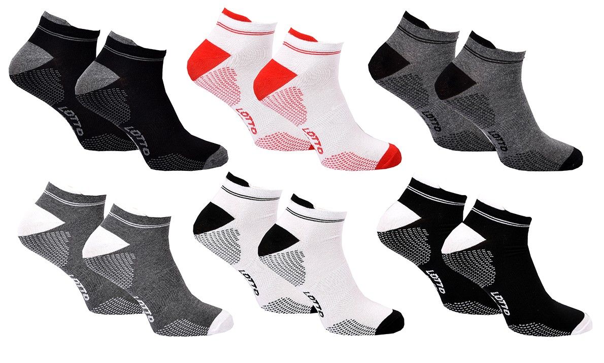 chaussettes homme lotto pack de 6 paires sneaker 3414 39/