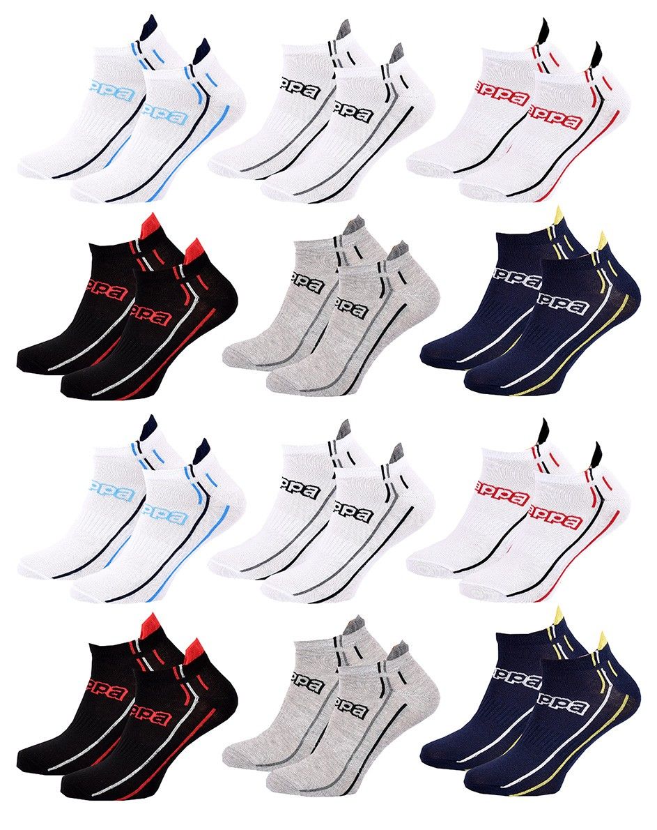chaussettes homme sneaker kappa pack de 12 paires 6462 39/