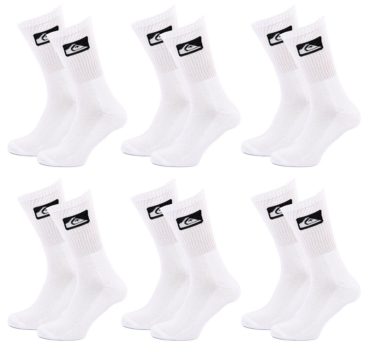 Chaussettes Quiksilver Chaussettes CUSHIONED CREW 6 Pcs 0134 39 / - vue 2