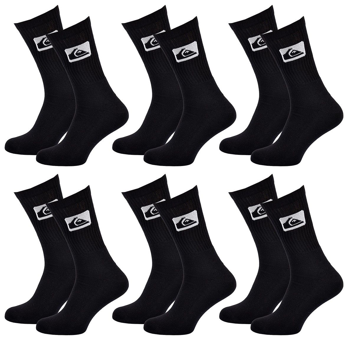 Chaussettes Quiksilver Chaussettes CUSHIONED CREW 6 Pcs 0234 39 / - vue 2
