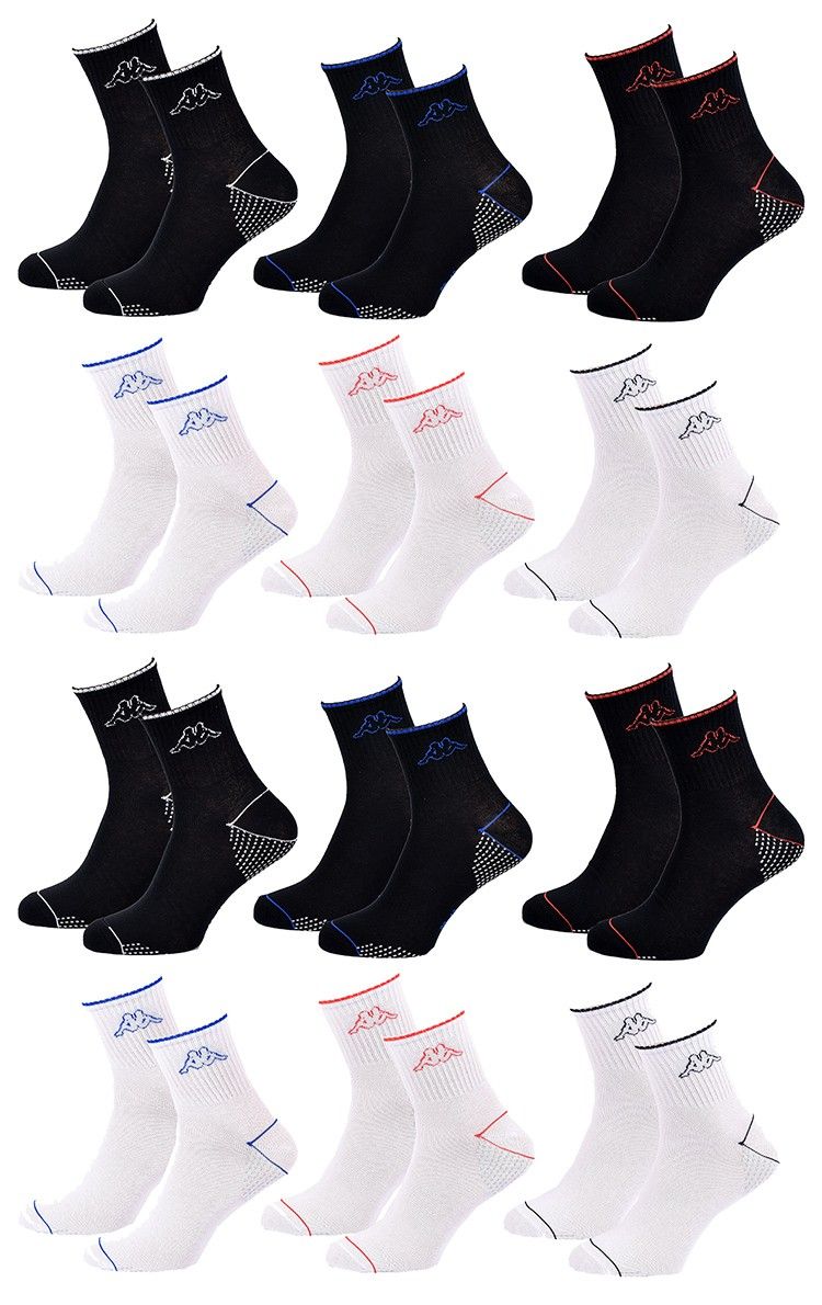 chaussettes homme quarter kappa pack de 12 paires 0409 43/
