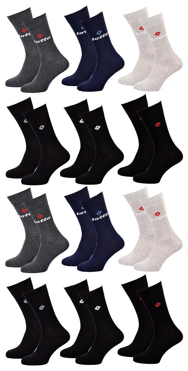 chaussettes homme lotto pack de 12 paires urban 1014 43/