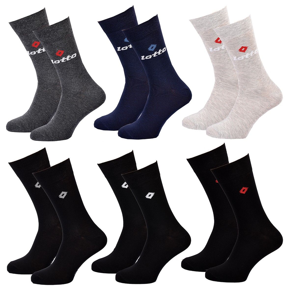 chaussettes homme lotto pack de 6 paires urban 1014 43/
