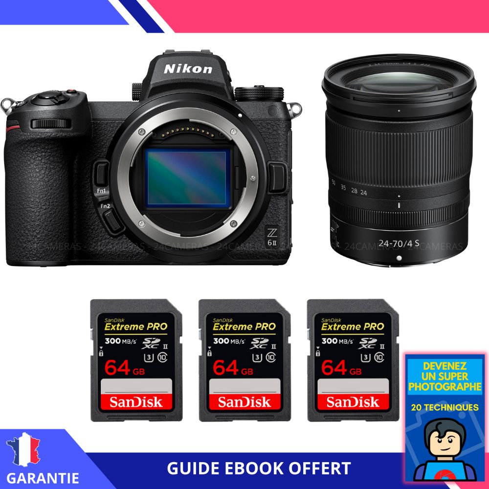 Nikon Z6 II + Z 24 70mm f4 + 3 SanDisk Extreme PRO UHS II SDXC 300 MB/ + Ebook 'Devenez Un Super Photographe - vue 3