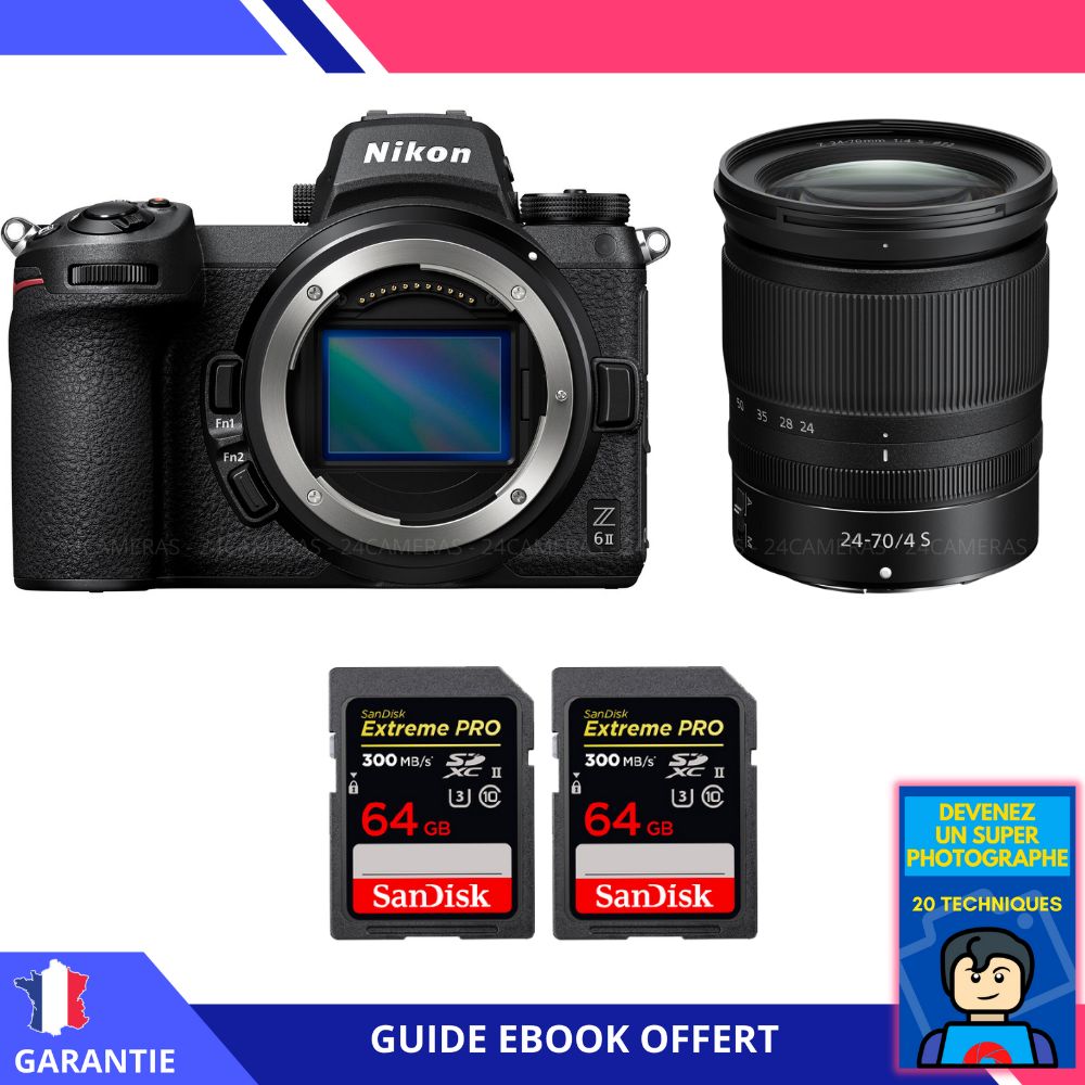 Nikon Z6 II + Z 24 70mm f4 + 2 SanDisk Extreme PRO UHS II SDXC 300 MB/ + Ebook 'Devenez Un Super Photographe - vue 2