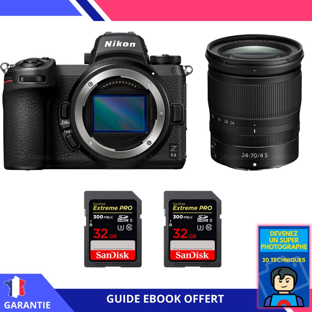 Nikon Z6 II + Z 24 70mm f4 + 2 SanDisk Extreme PRO UHS II SDXC 300 MB/ + Ebook 'Devenez Un Super Photographe - vue 3