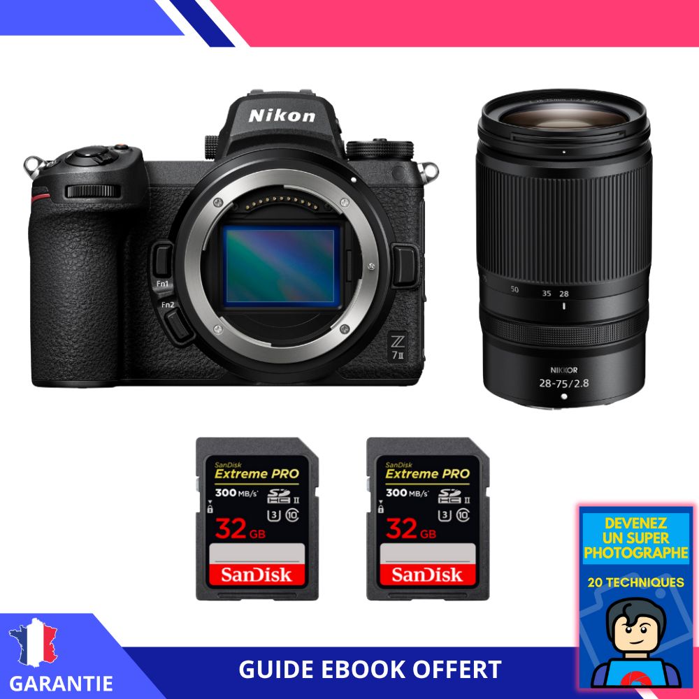 Nikon Z7 II + Z 28 75mm f2.8 + 2 SanDisk Extreme PRO UHS II SDXC 300 MB/ + Ebook 'Devenez Un Super Photographe - vue 2