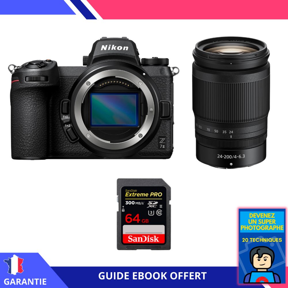 Nikon Z7 II + Z 24 200mm f4 6.3 VR + 1 SanDisk Extreme PRO UHS II SDXC 300 MB/ + Ebook 'Devenez Un Super Photographe - vue 2