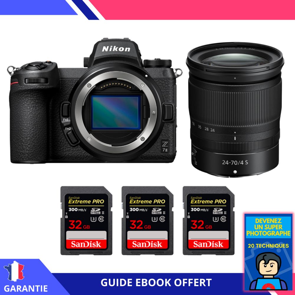 Nikon Z7 II + Z 24 70mm f4 + 3 SanDisk Extreme PRO UHS II SDXC 300 MB/ + Ebook 'Devenez Un Super Photographe - vue 2