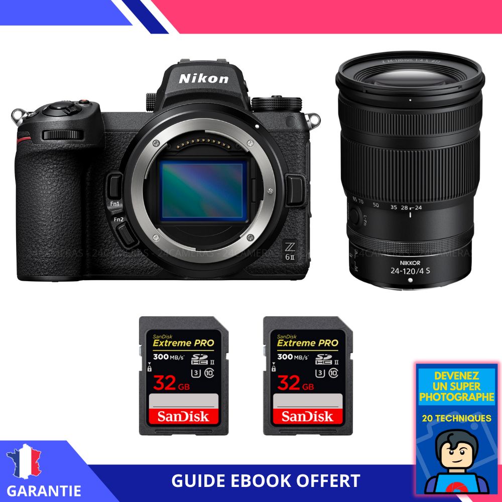 Nikon Z6 II + Z 24 120mm f4 + 2 SanDisk Extreme PRO UHS II SDXC 300 MB/ + Ebook 'Devenez Un Super Photographe - vue 3