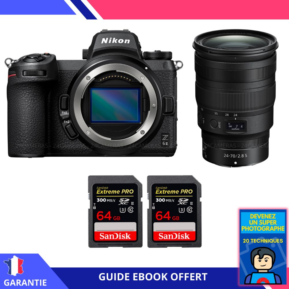 Nikon Z6 II + Z 24 70mm f2.8 + 2 SanDisk Extreme PRO UHS II SDXC 300 MB/ + Ebook 'Devenez Un Super Photographe - vue 2
