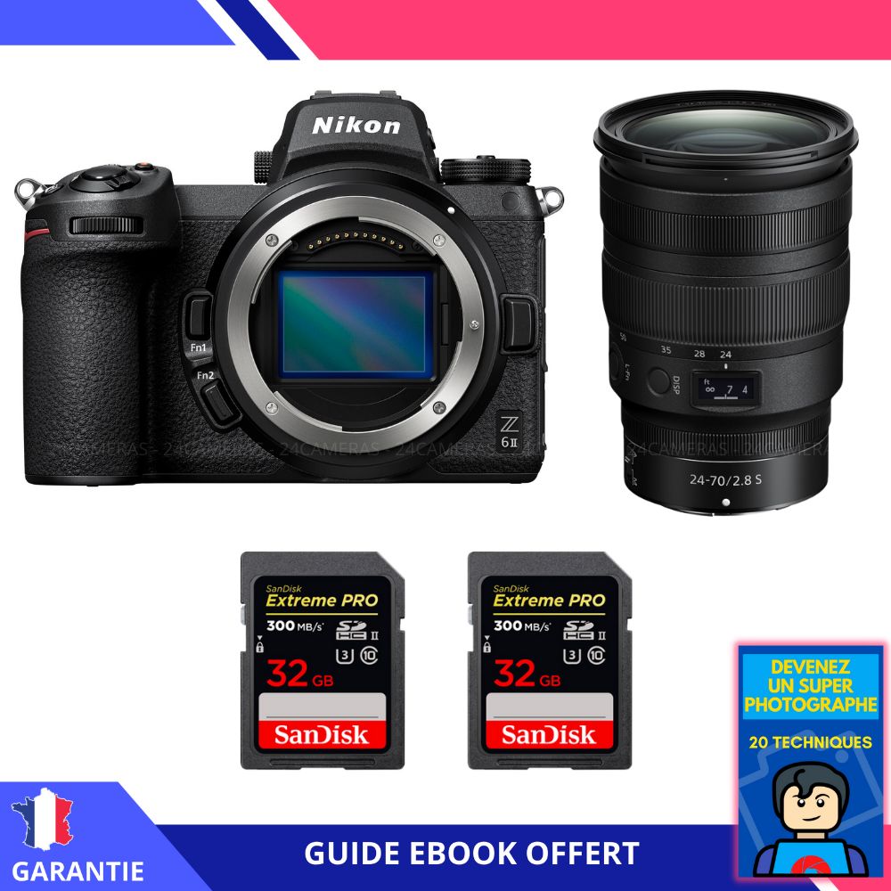 Nikon Z6 II + Z 24 70mm f2.8 + 2 SanDisk Extreme PRO UHS II SDXC 300 MB/ + Ebook 'Devenez Un Super Photographe - vue 3