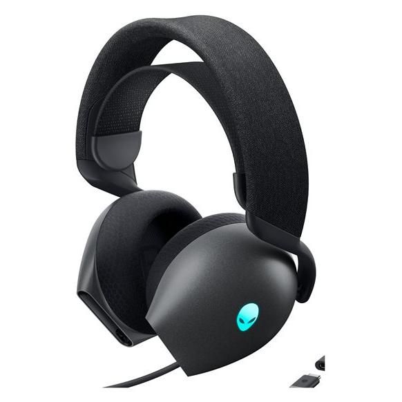 Alienware Tri Mode Wireless Gaming Headset AW725H Micro casque circum aural fréquenceBluetooth radio de 2 4 GHz sans fil filaire jack 3 5mm lunar - vue 2