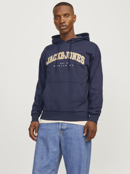 vêtements jack & jones jjecaleb varsity sweat hood noos pour accessoires - L