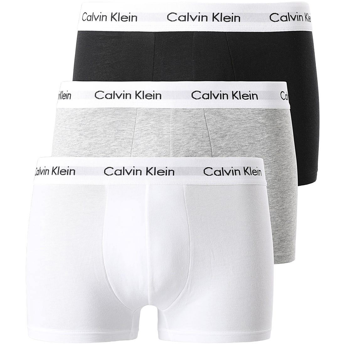 calvin klein 3-pack low rise trunks multicolore - L
