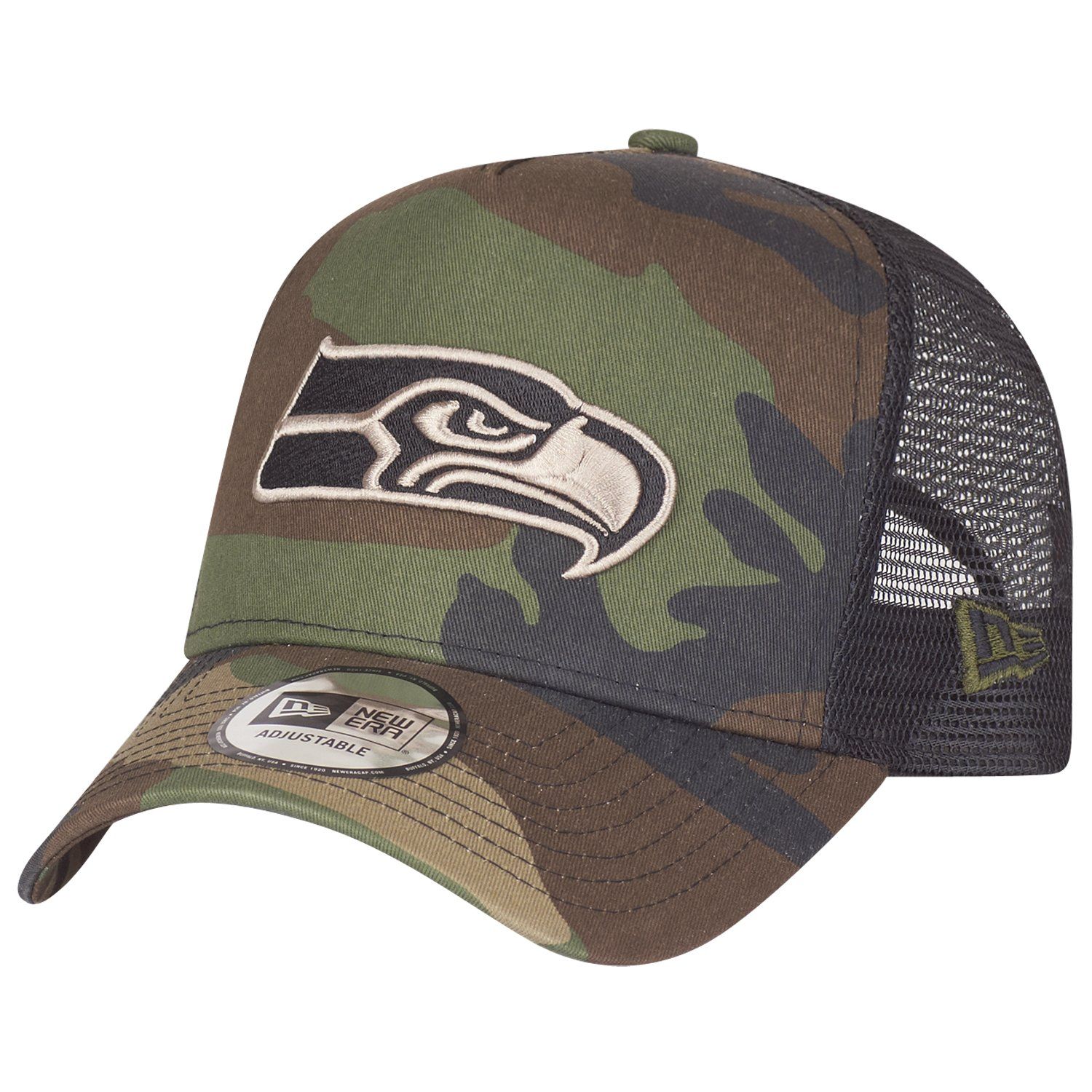 New Era Adjustable Trucker Cap Seattle Seahawks Wood Camo