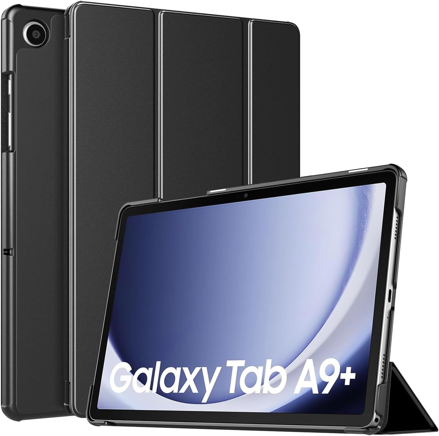 Etui Samsung Galaxy Tab A9 Plus / A9+ 11 Pouces 4g / Lte / 5g Smartcover Pliable Noir Avec Stand - Housse Coque De Protection Samsung Galaxy Tab A8 2021 10,5 Pouces - Accessoires Tablette Pochette Xeptio : Exceptional Smart Case !