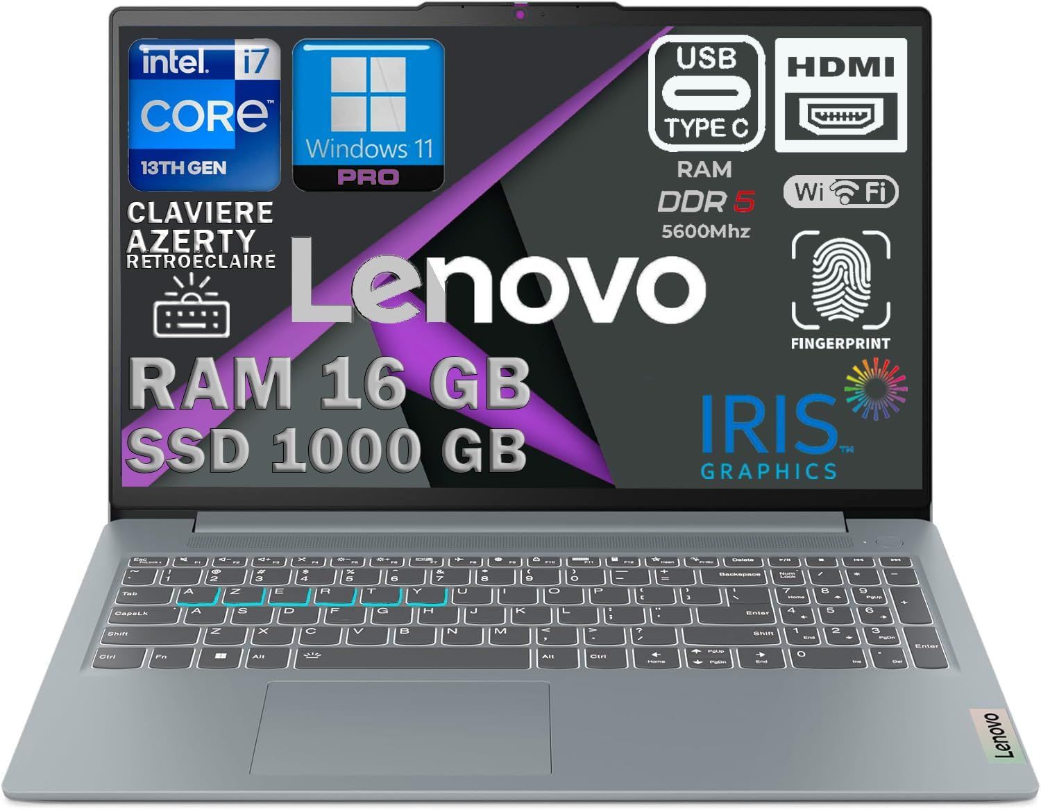 LENOVO LOQ 15IAX9 ORDINATEUR PORTABLE INTEL i7 SSD 1TB RAM DDR5 - vue 2