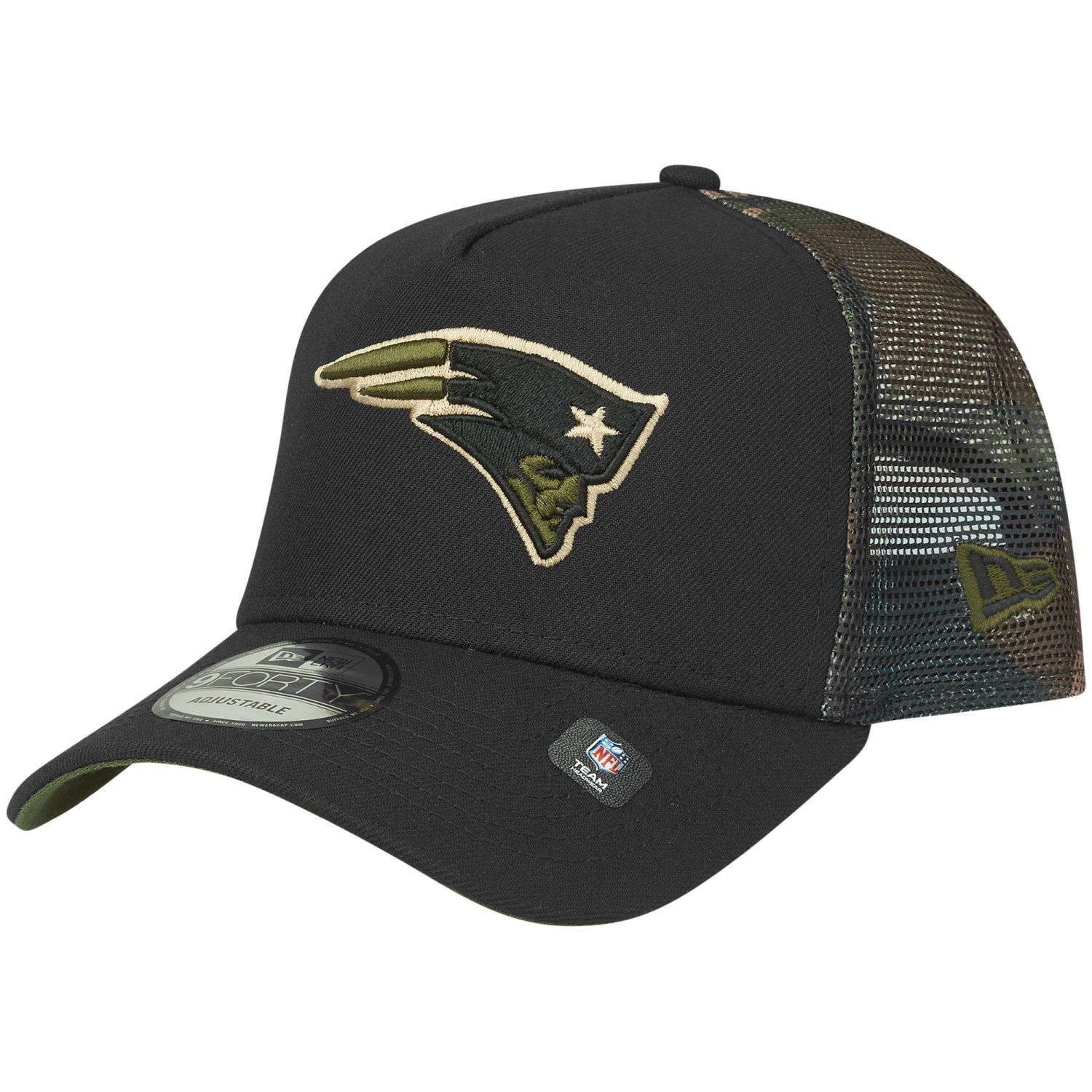 New Era Snapback Trucker Cap New England Patriots Wood