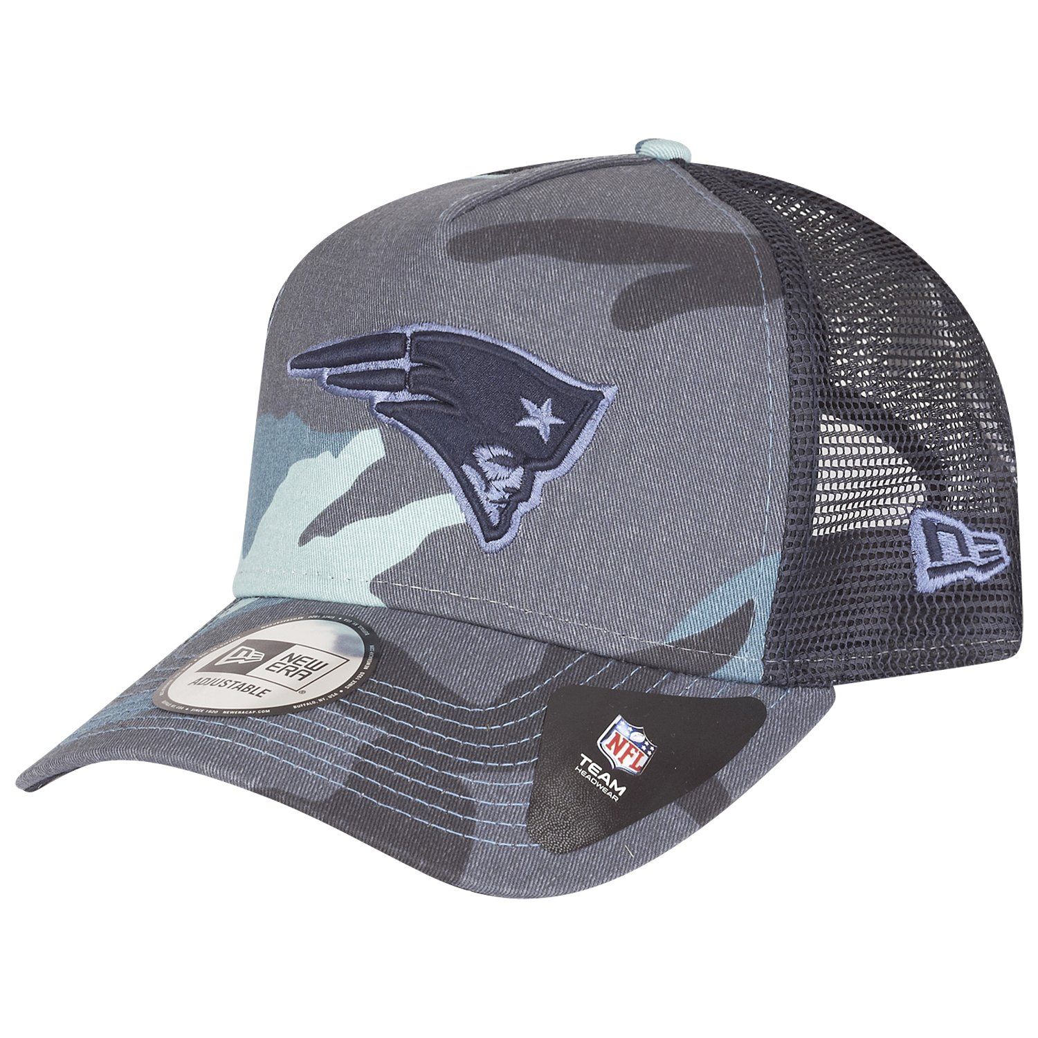 New Era Adjustable Trucker Cap New England Patriots Camo - vue 2
