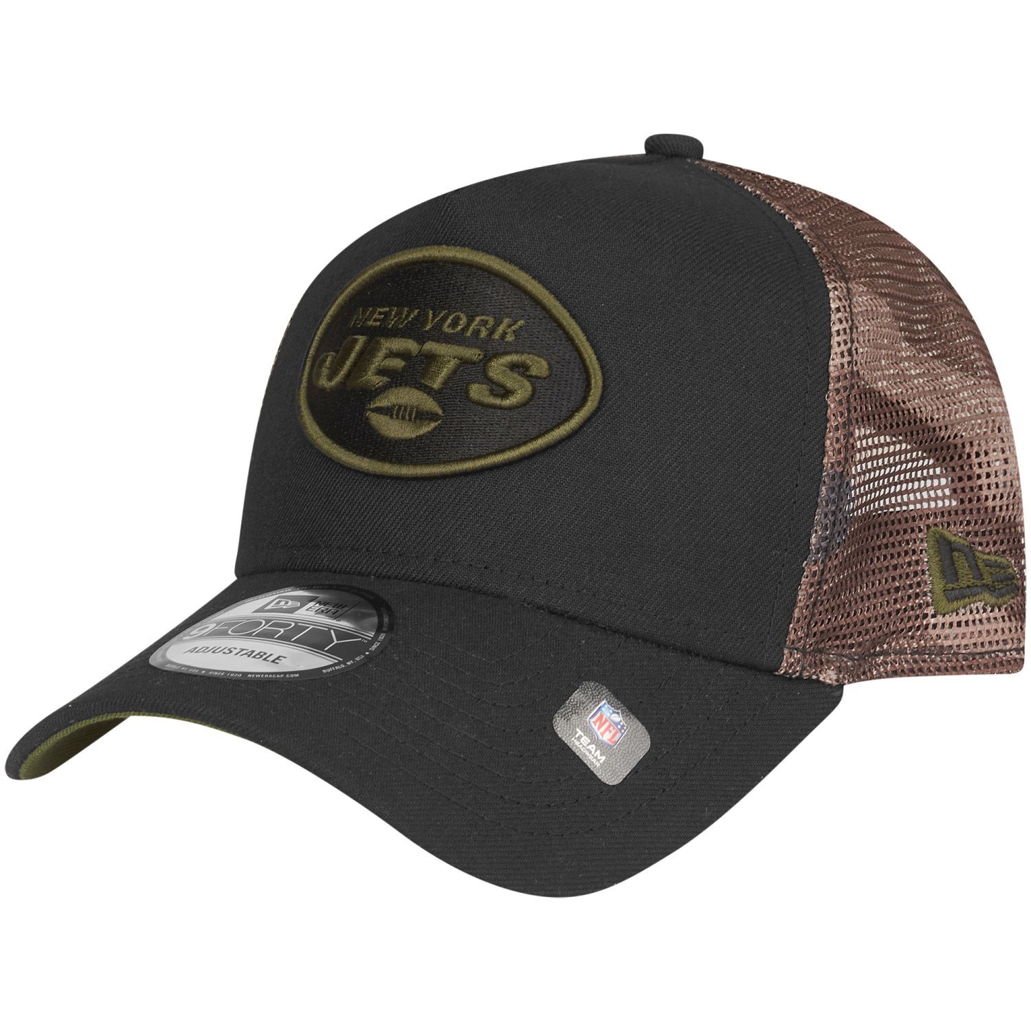new era snapback trucker cap new york jets wood camo Unique