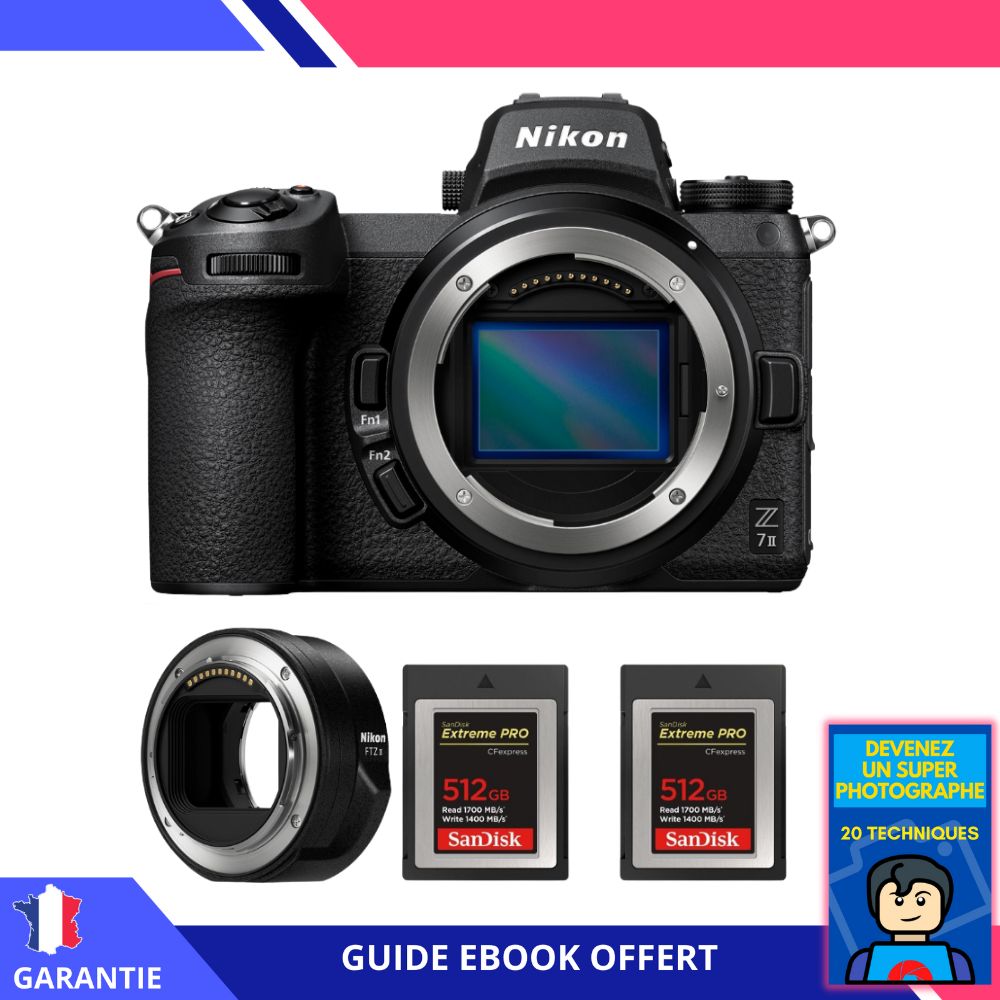 Nikon Z7 II + Nikon FTZ II + 2 SanDisk Extreme PRO CFexpress Type B + Ebook 'Devenez Un Super Photographe - vue 4