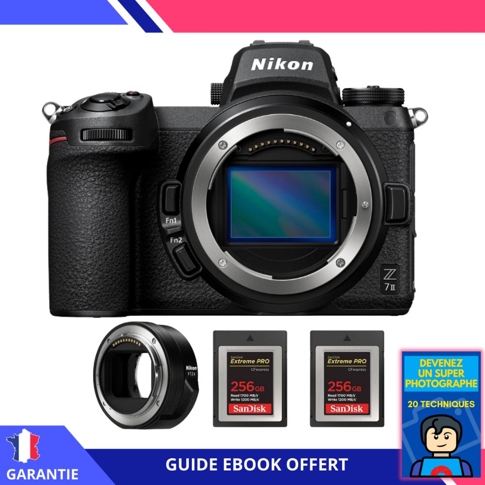 Nikon Z7 II + Nikon FTZ II + 2 SanDisk Extreme PRO CFexpress Type B + Ebook 'Devenez Un Super Photographe - vue 2