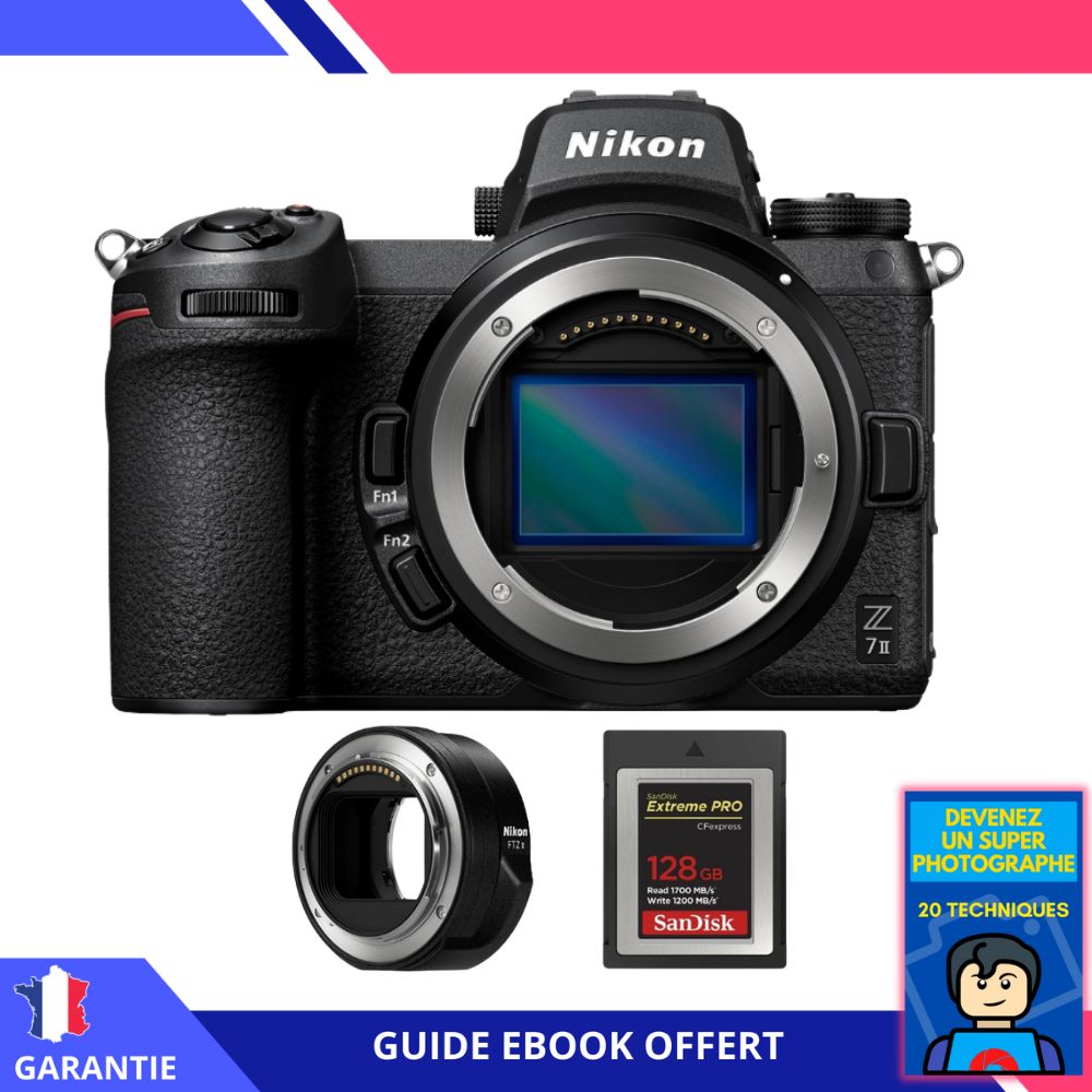 Nikon Z7 II + Nikon FTZ II + 1 SanDisk Extreme PRO CFexpress Type B + Ebook 'Devenez Un Super Photographe