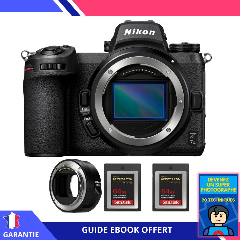 Nikon Z7 II + Nikon FTZ II + 2 SanDisk Extreme PRO CFexpress Type B + Ebook 'Devenez Un Super Photographe