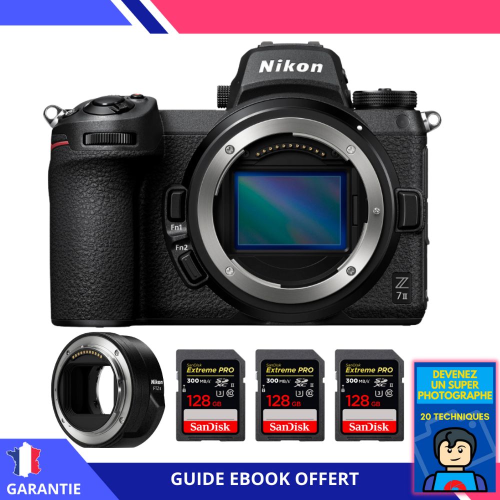 Nikon Z7 II + Nikon FTZ II + 3 SanDisk Extreme PRO UHS II SDXC 300 MB/ + Ebook 'Devenez Un Super Photographe - vue 2