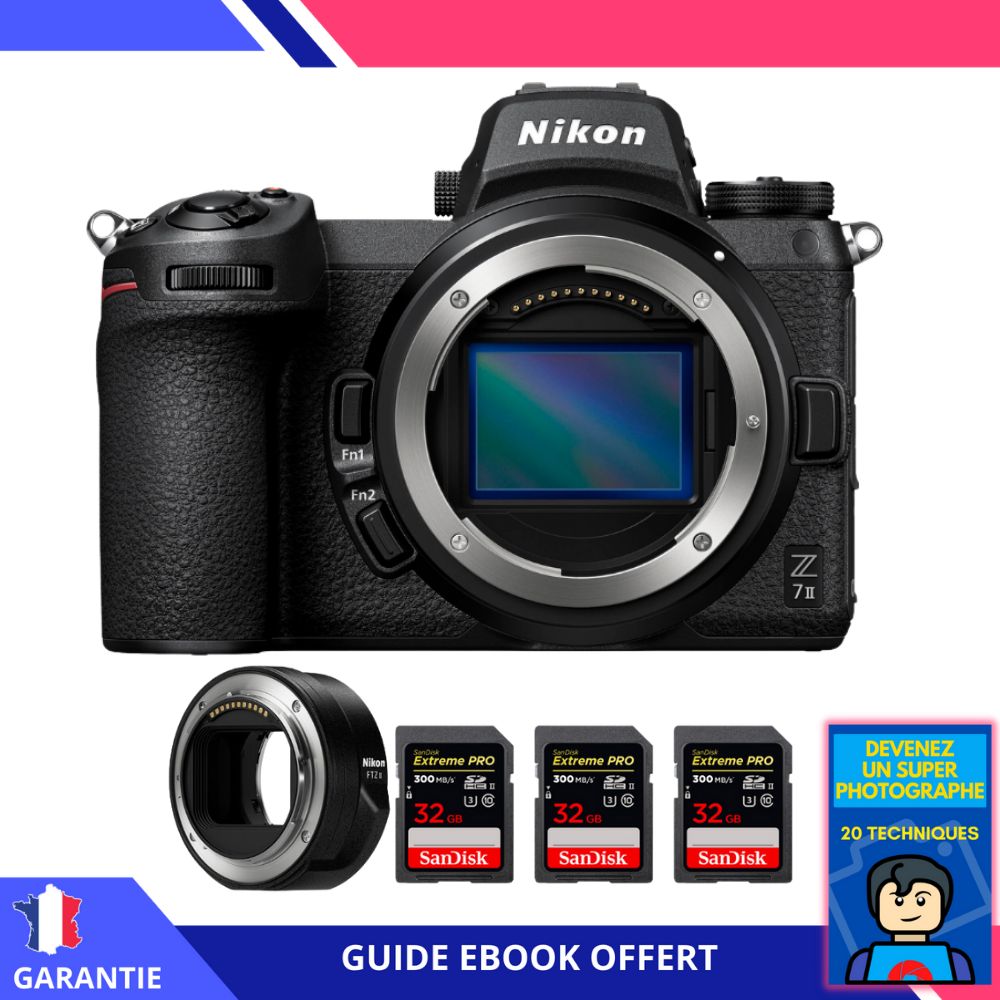 Nikon Z7 II + Nikon FTZ II + 3 SanDisk Extreme PRO UHS II SDXC 300 MB/ + Ebook 'Devenez Un Super Photographe - vue 3