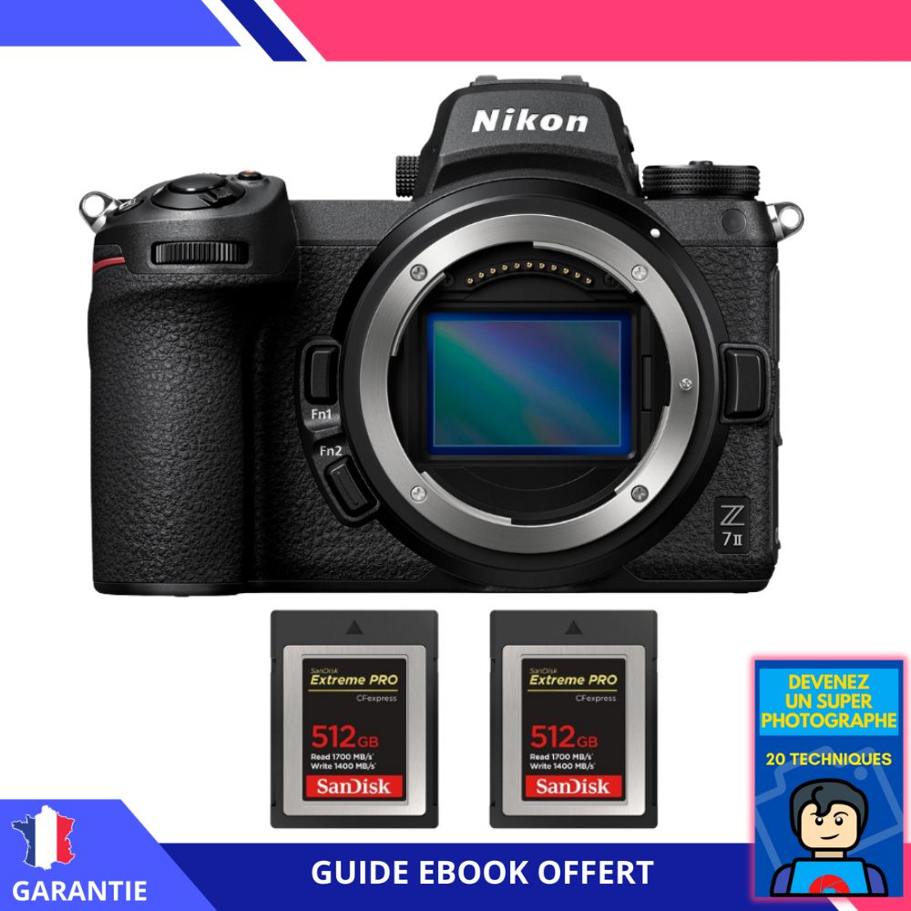 Nikon Z7 II Nu + 2 SanDisk Extreme PRO CFexpress Type B + Ebook 'Devenez Un Super Photographe - vue 3