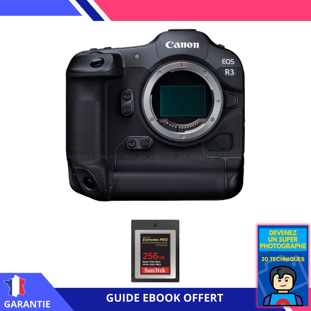 Canon EOS R3 Nu + 1 SanDisk Extreme PRO CFexpress Type B + Ebook 'Devenez Un Super Photographe - vue 3