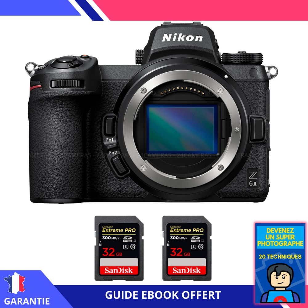 Nikon Z6 II Nu + 2 SanDisk Extreme PRO UHS II SDXC 300 MB/ + Ebook 'Devenez Un Super Photographe - vue 2
