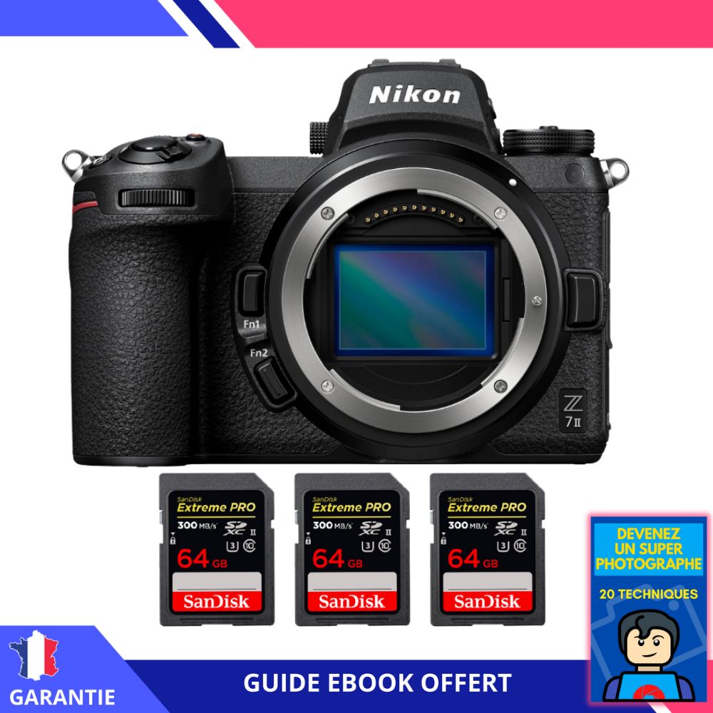 Nikon Z7 II Nu + 3 SanDisk Extreme PRO UHS II SDXC 300 MB/ + Ebook 'Devenez Un Super Photographe - vue 2