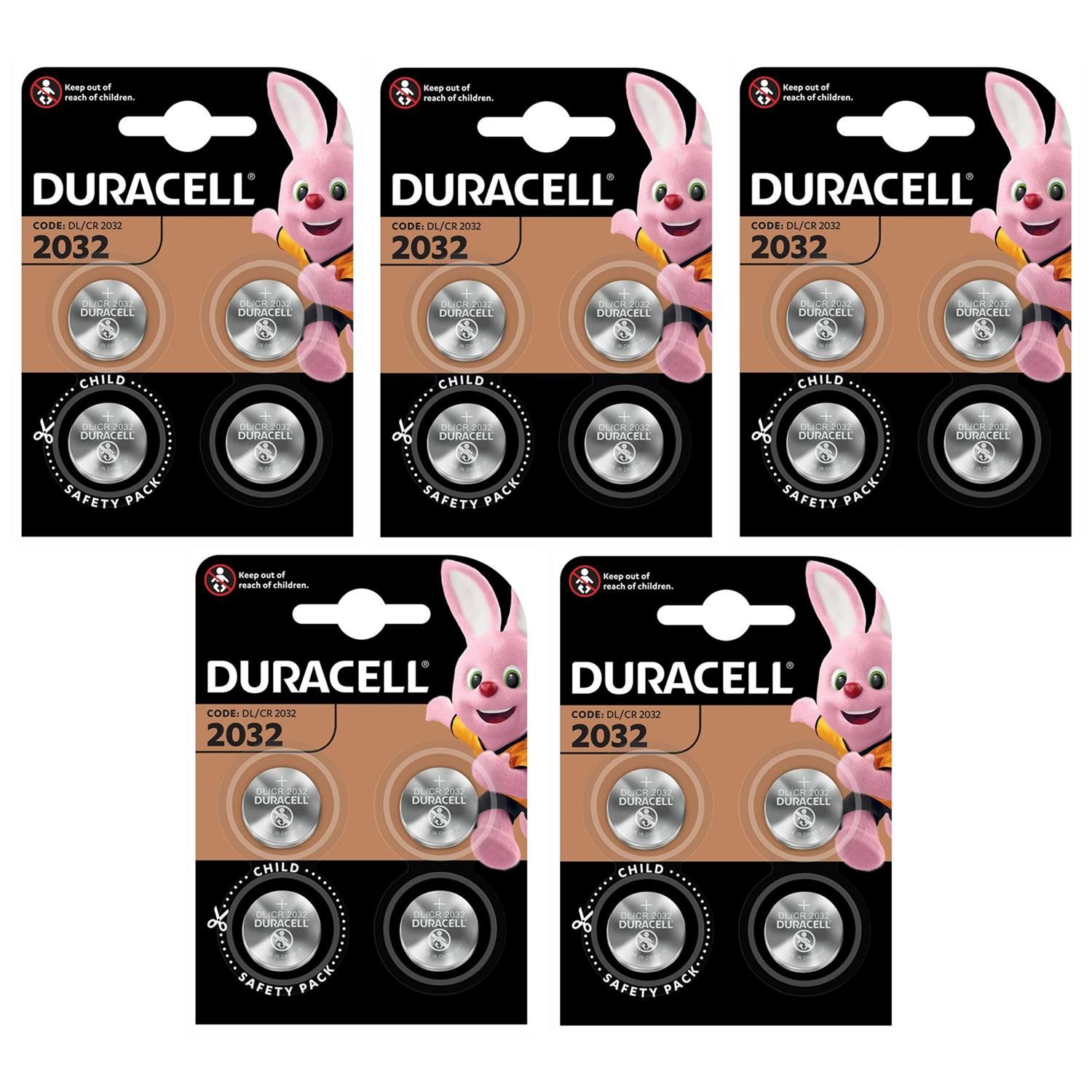 Duracell Lot de 5 Packs de 4 piles Bouton Lithium CR2032 3V
