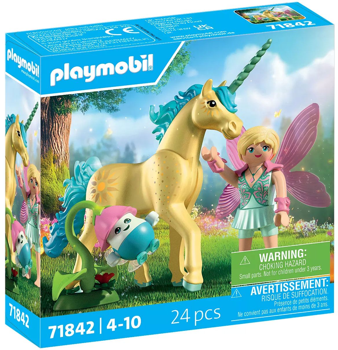 Playmobil Magic Unicorns 71842 Licorne Fleur de soleil avec fée